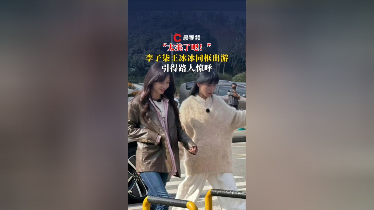 李子柒王冰冰同框出游,引得路人惊呼“太美了吧!”