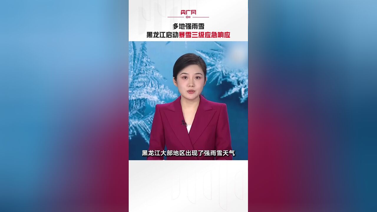 多地强雨雪 黑龙江启动暴雪三级应急响应