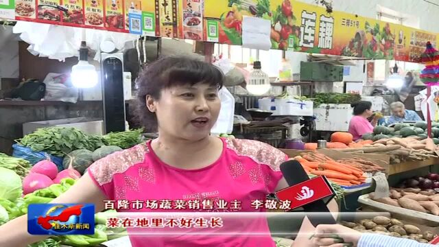 受高温影响 佳木斯市绿叶蔬菜产品价格较高