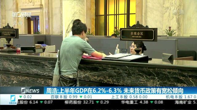 周浩:上半年GDP在6.2%6.3% 未来货币政策有宽松倾向