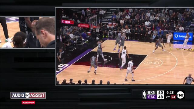 NBA常规赛：篮网vs国王原声解说全场回放