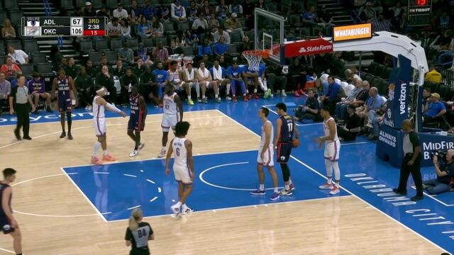 NBA季前赛：阿德莱德36人vs雷霆 第3节中文解说回放