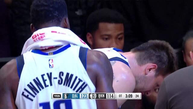 NBA常规赛：独行侠vs篮网 加时赛英文解说回放