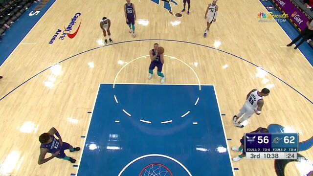 NBA常规赛：黄蜂vs奇才第3节中文解说回放