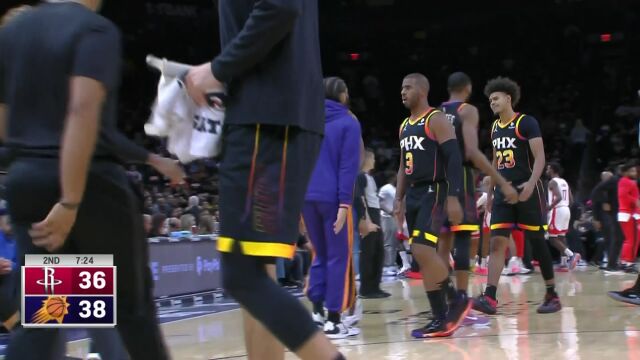 NBA常规赛：火箭vs太阳英文原声全场回放
