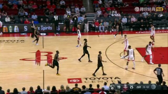 篮网vs火箭英文原声全场回放