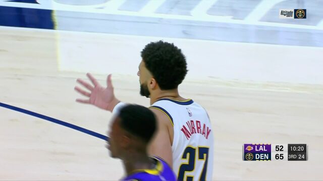 NBA常规赛：湖人vs掘金第3节英文原声回放