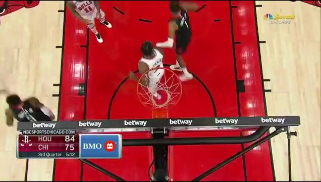 NBA常规赛：火箭vs公牛第3节英文原声回放