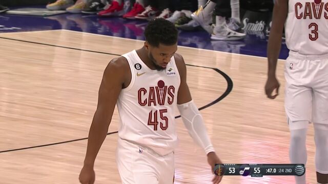 NBA常规赛：骑士vs爵士第2节英文原声回放