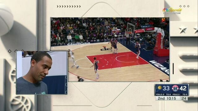 NBA常规赛：步行者vs奇才第2节英文原声回放