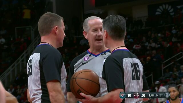 NBA常规赛：雷霆vs火箭第1节中文解说回放
