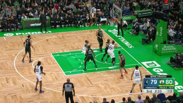 NBA常规赛：森林狼vs凯尔特人英文原声全场回放