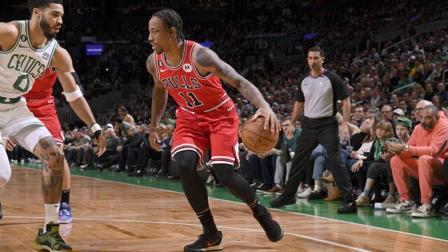 德罗赞vs凯尔特人集锦 全场13+3+3伤退离场
