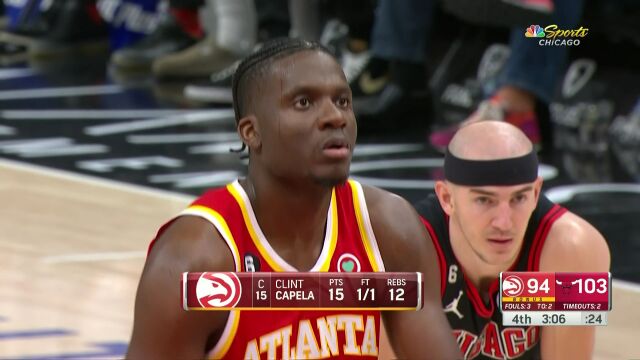 NBA常规赛：老鹰vs公牛第4节中文解说回放