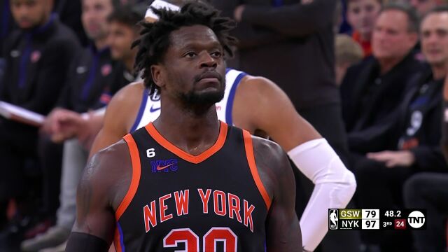 NBA常规赛：勇士vs尼克斯第3节英文原声回放