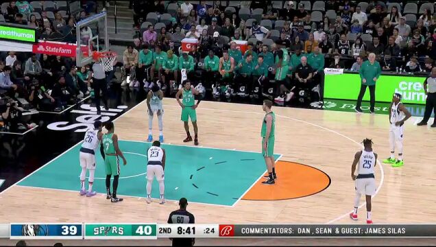 独行侠vs马刺第2节中文解说回放