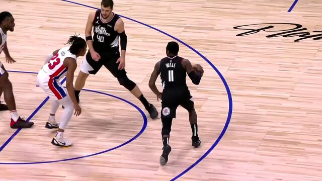 NBA常规赛：快船vs活塞第2节中文解说回放
