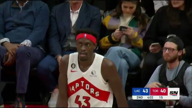 NBA常规赛：快船vs猛龙第2节英文原声回放