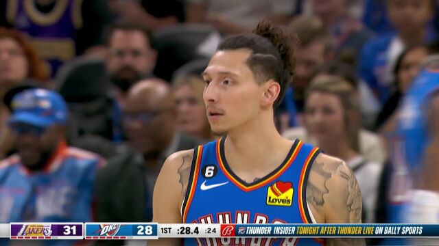 NBA常规赛：湖人vs雷霆第1节中文解说回放