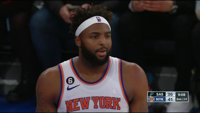 NBA常规赛：马刺vs尼克斯第2节中文解说回放