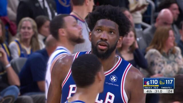 76人vs勇士第4节英文原声回放