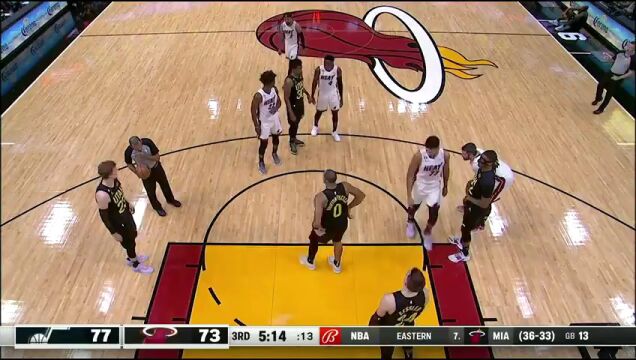 NBA常规赛：爵士vs热火第3节中文解说回放