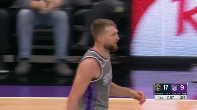 NBA常规赛：掘金vs国王第1节中文解说回放