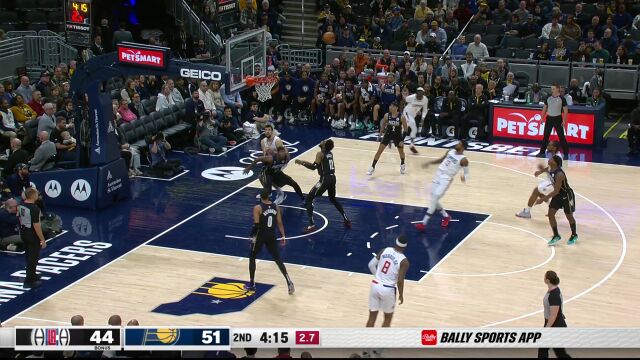 快船vs步行者精华回放 乔治空砍45分步行者末节险胜快船