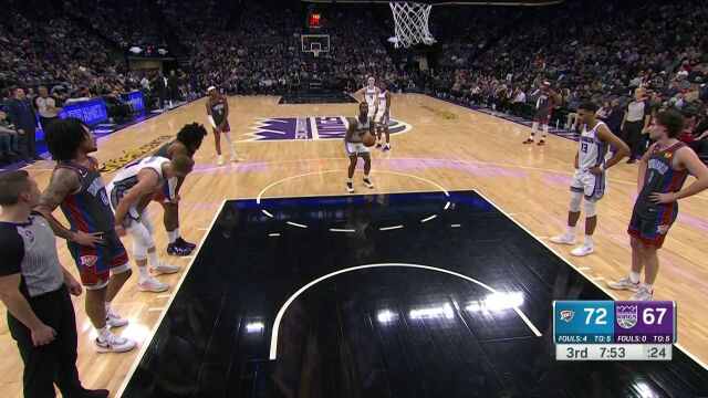 NBA常规赛：雷霆vs国王中文解说全场回放