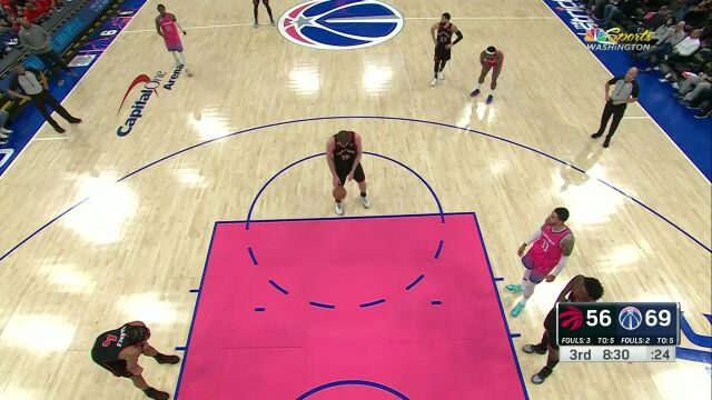 NBA常规赛：猛龙vs奇才第3节英文原声回放