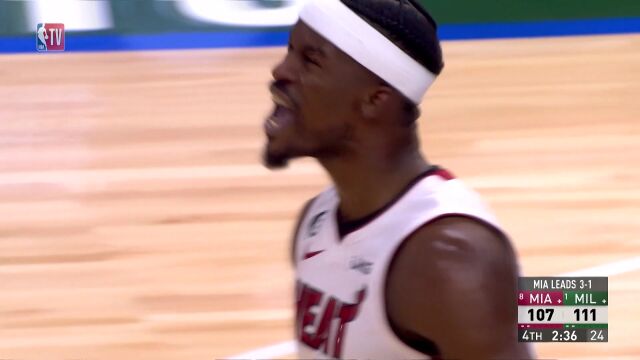 关键时刻还得靠他 巴特勒强硬发挥连续命中关键球