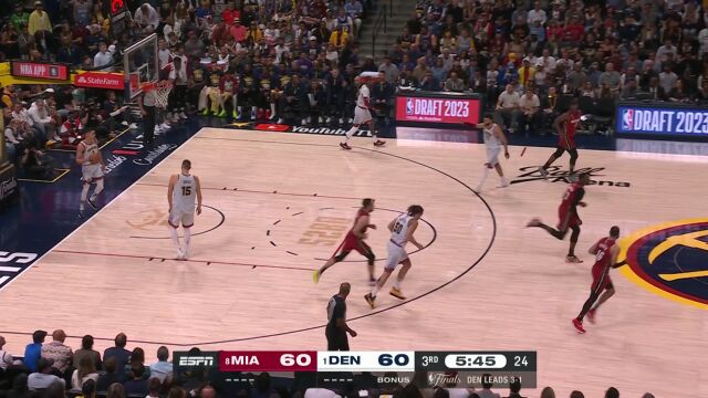 热火vs掘金第3节英文原声回放