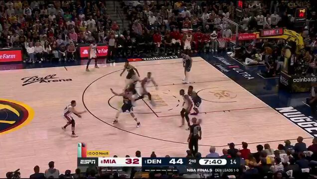 热火vs掘金第2节中文解说回放