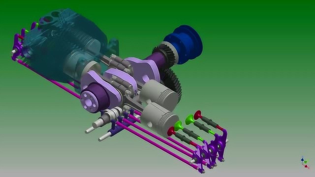发动机的机械结构,运行原理很清晰
