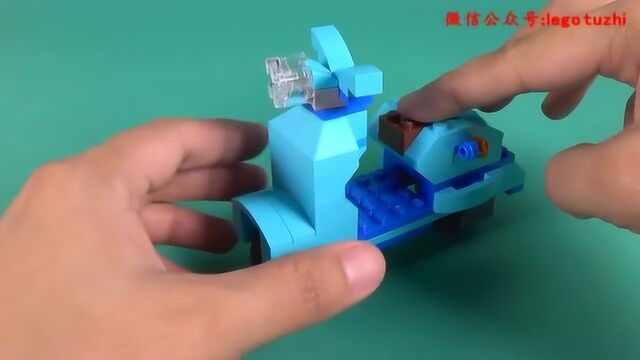 乐高lego 如何用乐高基础颗粒拼搭一辆可爱的摩托车