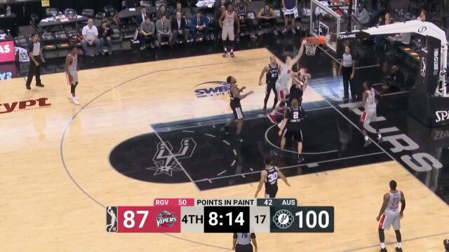 周琦对阵Austin Spurs队全场集锦出炉