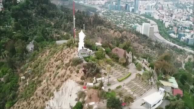 智利圣地亚哥的圣克里斯托瓦尔小山顶