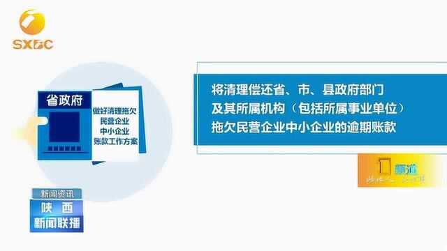 陕西清理政府国企拖欠民营企业中小企业账款