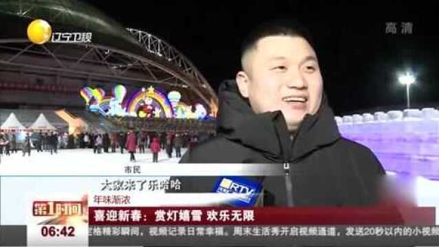 沈阳:各地举办冰雪嘉年华,赏灯玩雪欢乐无限