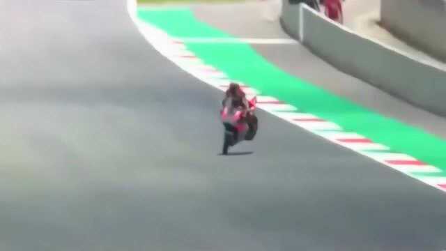 MotoGP rider Michele Pirro flung into air after high speed