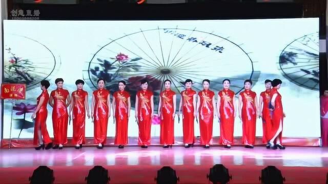 仙游县榜头旗袍队表演《水墨兰亭》