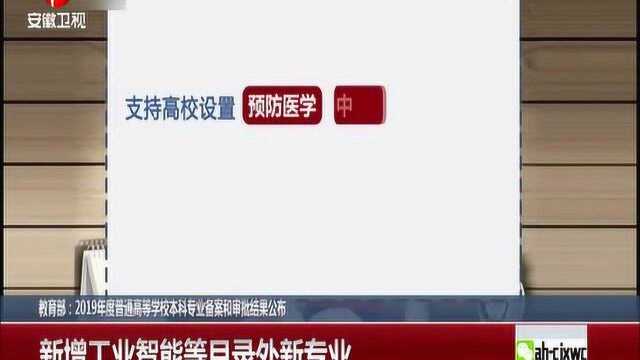 19年度普通高等学校本科专业备案和审批结果公布