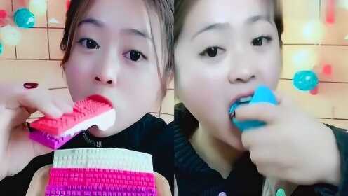 吃播一家人:妹子吃糖果,这看着也太好玩了! 关注 00 分享