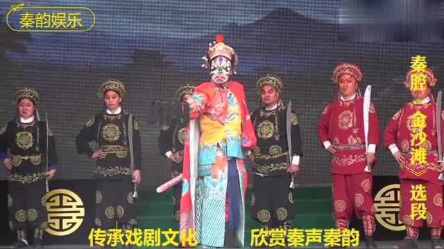 秦腔《金沙滩》选段,韩昌的扮演者成熟稳重,舞台表演精彩