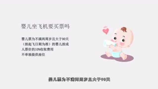 婴儿坐飞机要买票吗