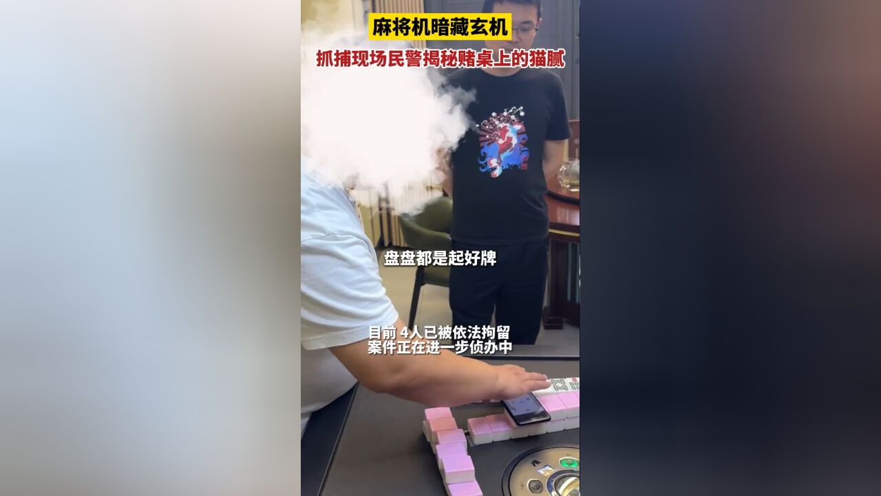 民警抓捕现场揭秘麻将机猫腻,把把是好牌骰子操控,还有全局分析包赢