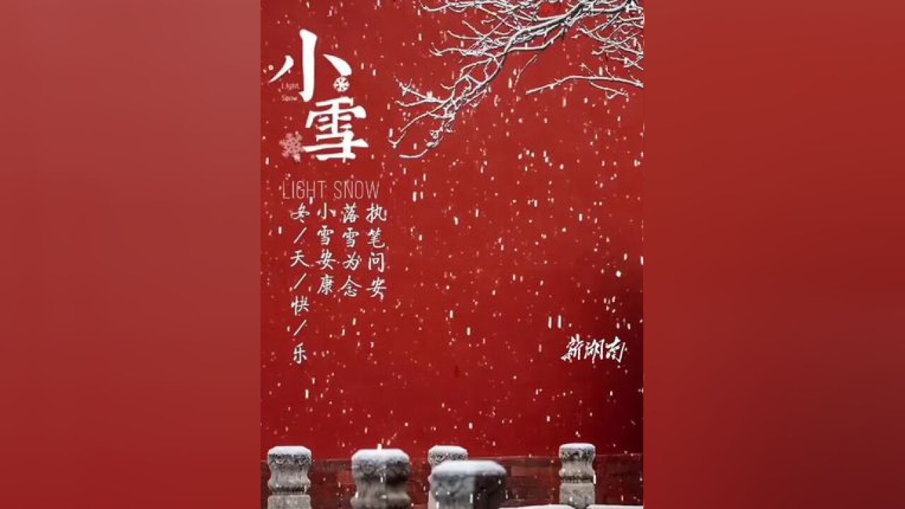 今日小雪,执笔为念,落雪为安;盼岁月无恙,今冬不寒