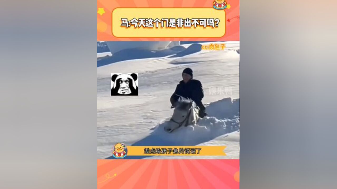 马:雪的那边到底有谁在啊!