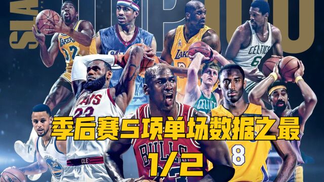 第一集:63分41板24助攻10断9帽!细数NBA季后赛5项单场数据之最