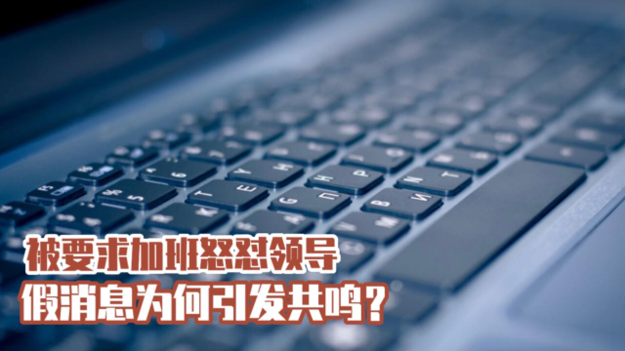 反转!“加班怒怼领导”是假消息,涉事者被拘留,为何引发共鸣?